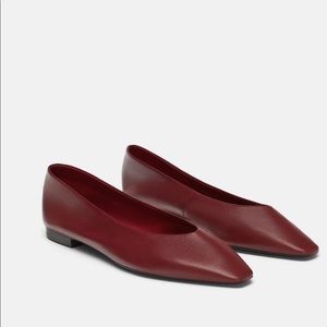 ZARA LEATHER BALLET FLATS